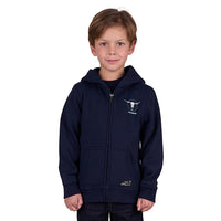 Pure Western Boy's Carl Zip Through Hoodie - Navy