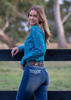 WOMENS ABBI HI-WAISTEDBOOT CUT JEAN - 34 PCP2213653
