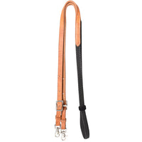 8 Ft Horse Western Leather Rubber Grip Barrel Reins