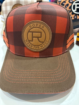 Roper cap plaid rust