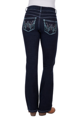 WMNS MID RISE JEAN JEWEL BLUE