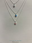 Round opal necklace