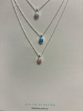 Round opal necklace