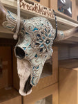 Blue & Silver Cowskull