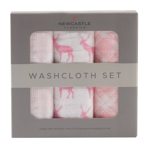 Pop of Pink Washcloth - Set of 3