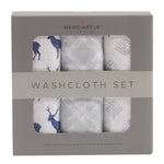 Blue Deer Washcloth Set of 3