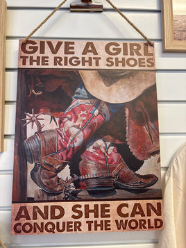 Wood hanging sign