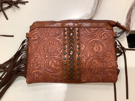 Leather tooled bag