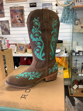 Roper Women’s Madison scroll boot- brown