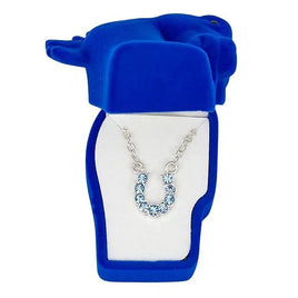 Dark blue horse jewellery case