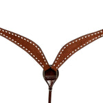 Horse Leather Headstall Breast Collar With Side Buck Stitch: Headstall & Breast Collar