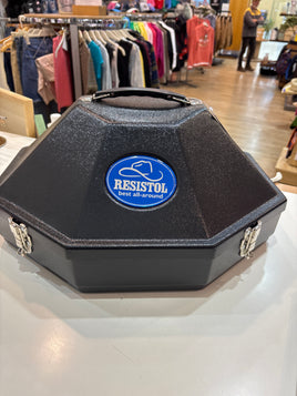 Hat can tin Resistol classic western hat carrier