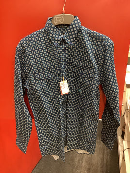 Roper mens Amarillo collection shirt blue