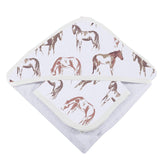 Wild Horses Hooded Towel and Washcloth Set