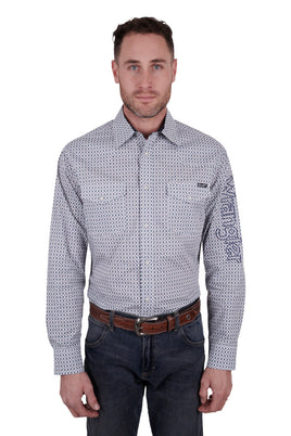 Wrangler mens Clinton logo lbs shirt