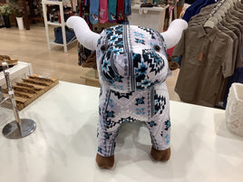 Long horn teddy cow plush