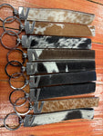 Cowhide Keychain Wristlet