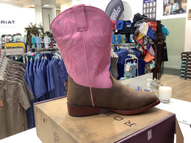 Roper kids Gretchen tan / pink boots