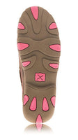 Twisted X Women's Breast Cancer Awareness Pink Ribbon Mocs Lace Up Bomber Neon Pink