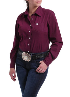 Women’s cinch show shirt burgundy