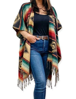 Classic Southwest Ruana poncho