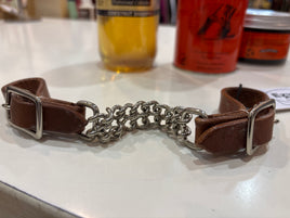 Curb double chin leather ends