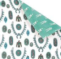 Turquoise Jewelry Eco Gift Wrap, Pack of 3 Sheets