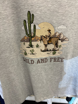 Wild and free t shirt