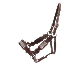 Fort Worth Dakota Leather Halter w/bling Brown