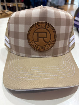 Roper cap plaid mini fawn