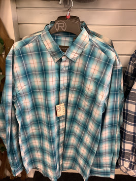 Roper mns Amarillo collection shirt- Plaid blue