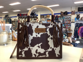 Wrangler Cow Print Crossbody bag - Chocolate