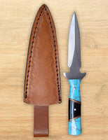 Turquoise Dagger Knife with Leather Sheath