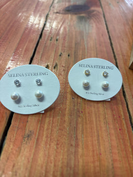 Selina sterling earrings double