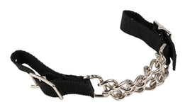 Western Curb Chain w/ black nylon straps