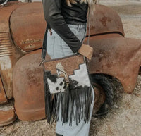 Southwest cowhide crossbody