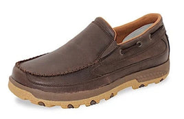 Twisted x mens cellstretch slip on brown