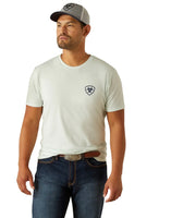 Ariat mens sunrise bar hex tee glacier