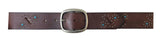 ROPER
Women's Leather Belt - Turquoise and Antique Nickel Finish Studs