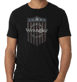 112328837 Wrangler USA Mens American Original T-Shirt Black