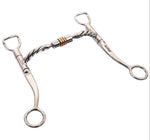 Twisted Wire Straight Shank Tongue Relief Bit W/ Copper Roller Ring