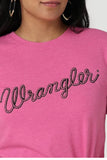 Women's Wrangler Retro® Short Sleeve Slim Fit Rope Logo T-Shirt Ibis Rose