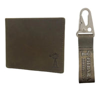 Pilbara Leather Wallet And Leather Keychain