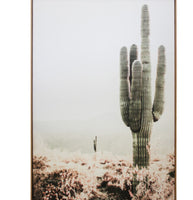Framed canvas cactus