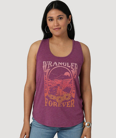 WOMEN'S WRANGLER FOREVER WILD & FREE RACERBACK TANK 112328867