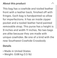 Southwest cowhide crossbody