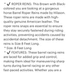 Western barrel racing reins