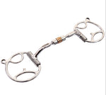 Small Port Tongue Relief D Ring Snaffle Gait Bit W/Copper Roller