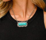 Turquoise bar necklace