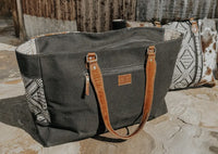 Charlene cowhide weekender